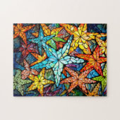 Glas in lood zeesterren puzzel (Horizontaal)