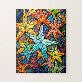 Glas in lood zeesterren puzzel