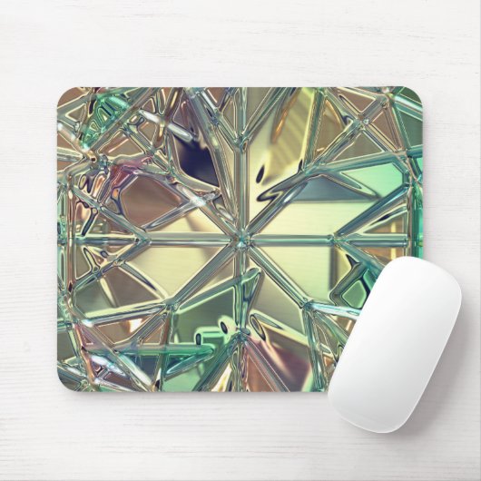 Glas in lood ziet er kleurrijk abstract uit muismat (Met muis)