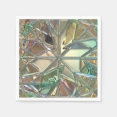 Glas in lood ziet er kleurrijk abstract uit servet (Voorkant)