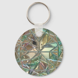 Glas in lood ziet er kleurrijk abstract uit sleutelhanger