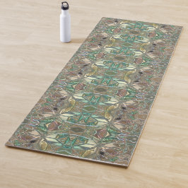 Glas in lood ziet er kleurrijk abstract uit yogamat
