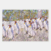 Glas in lood ziet er mooi uit als kerstwinter inpakpapier vel (Voorkant 3)