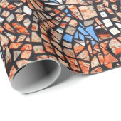 Glas in lood ziet er mozaïek abstract uit cadeaupapier (Rol Hoek)