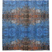 Glas in lood ziet er mozaïek abstract uit douchegordijn (Voorkant)