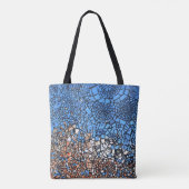 Glas in lood ziet er mozaïek abstract uit tote bag (Achterkant)