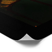 Glas in lood ziet er uit als bloemen poster (Hoek)