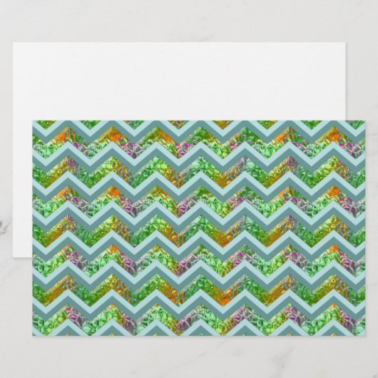 Glas in lood ZigZag Briefpapier (Voorkant / Achterkant)