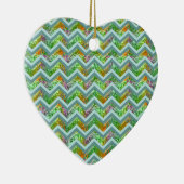 Glas in lood ZigZag Keramisch Ornament (Rechts)