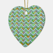 Glas in lood ZigZag Keramisch Ornament (Links)