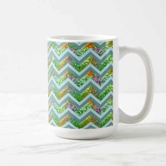 Glas in lood ZigZag Koffiemok (Rechts)