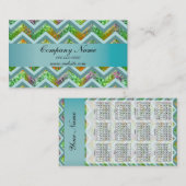 Glas in lood Zigzag Pocket 2019 Agenda Visitekaartje (Voorkant / Achterkant)