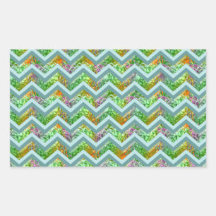 Glas in lood ZigZag Rechthoekige Sticker