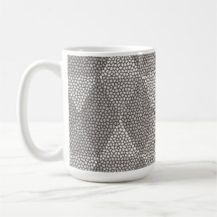 Glas-in-lood zilver diamant patroon koffiemok