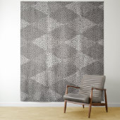 Glas-in-lood zilveren diamantpatroon wandkleed (In situ)