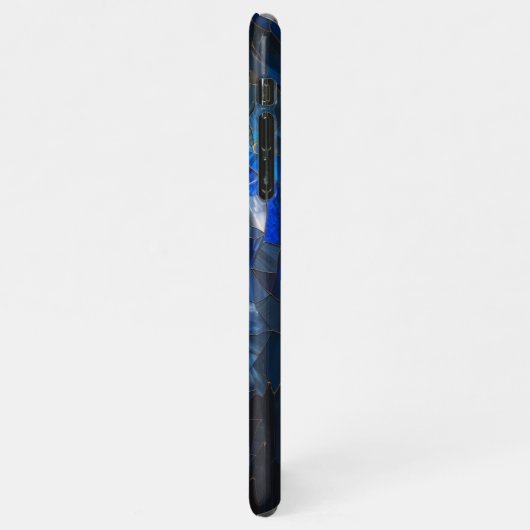 Glas in lood zon en maan ontwerp iPhone hoesje (Linkerkant)