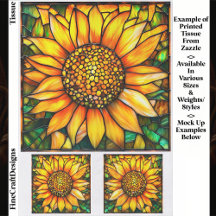 Glas-in-lood Zonnebloem Tegel Paneel EK8 Decoupage