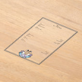 Glas in lood Zwanen Water Lelies Trouwmenu Acryl Uitnodigingen (Laagn)