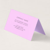 Glas in lood zwart roze visitekaartje (Achterkant)