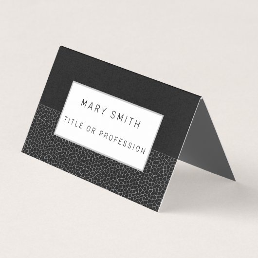 Glas in lood zwart visitekaartje (Voorkant)