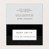 Glas in lood zwart visitekaartje (Buitenkant ongevouwen)