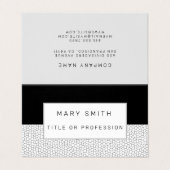 Glas in lood zwart wit visitekaartje (Buitenkant ongevouwen)