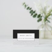 Glas in lood zwart wit visitekaartje (Staand voorkant)