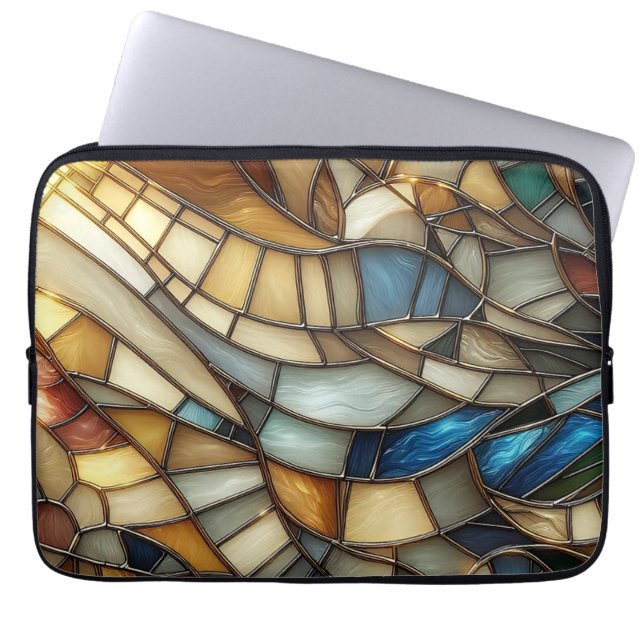 Glas-in-loodgolven Laptop Sleeve (Voorkant)