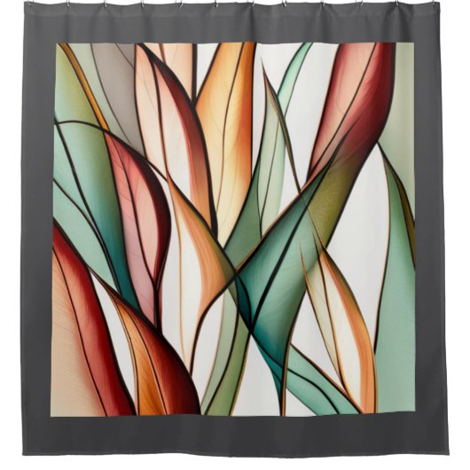 glas-in-loodgordijn voor douches douchegordijn (Voorkant)