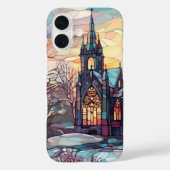 Glas-in-loodkerk iPhone 16 Hoesje (Achterkant)