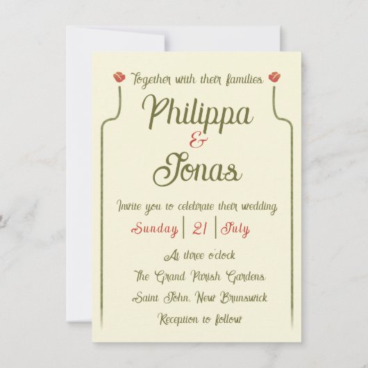 Glas-in-loodklaprozen Kaart (Achterkant)