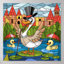 Glas-in-loodkunst, Dwaze Gans Glas-in-lood 