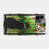Glas-in-loodontwerp met kat Case-Mate iPhone case (Achterkant (horizontaal))