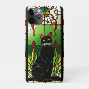 Glas-in-loodontwerp met kat Case-Mate iPhone case