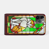 Glas-in-loodontwerp met kat Case-Mate iPhone case (Achterkant (horizontaal))