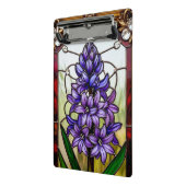 Glas-in-loodpaneel met Levendige Bloem Mini Klembord (Angled2)