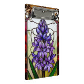 Glas-in-loodpaneel met Levendige Bloem Mini Klembord (Schuin)