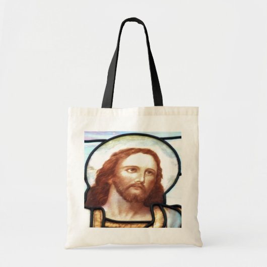 Glas-in-loodraam Christus Tote Bag (Voorkant)