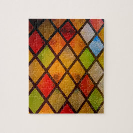 Glas-in-loodraam Diamant Patroon Legpuzzel