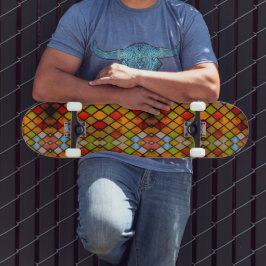 Glas-in-loodraam Diamantpatroon Persoonlijk Skateboard