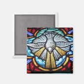 Glas-in-loodraam Duif Magneet (Voorkant / Achterkant)
