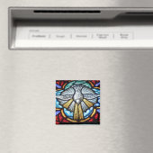 Glas-in-loodraam Duif Magneet (Insitu (Vaatwasser))