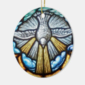 Glas-in-loodraam Duif Ornament (Links)