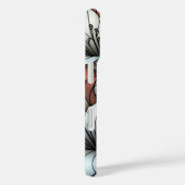 Glas-in-loodraam-effect met witte lelies Case-Mate iPhone case (Achterkant / Rechts)