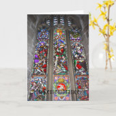 Glas-in-loodraam-herdenkingskaart Kaart (Gele Bloem)