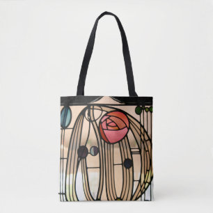 Glas-in-loodraam, Hill House van Mackintosh     Tote Bag
