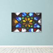 Glas-in-loodraam in het Nationaal Canvas Afdruk (Insitu (Houten vloer))