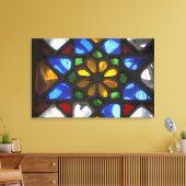 Glas-in-loodraam in het Nationaal Canvas Afdruk (Insitu (Woonkamer))