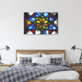 Glas-in-loodraam in het Nationaal Canvas Afdruk (Insitu (Slaapkamer))