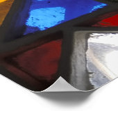 Glas-in-loodraam in het Nationaal Poster (Hoek)